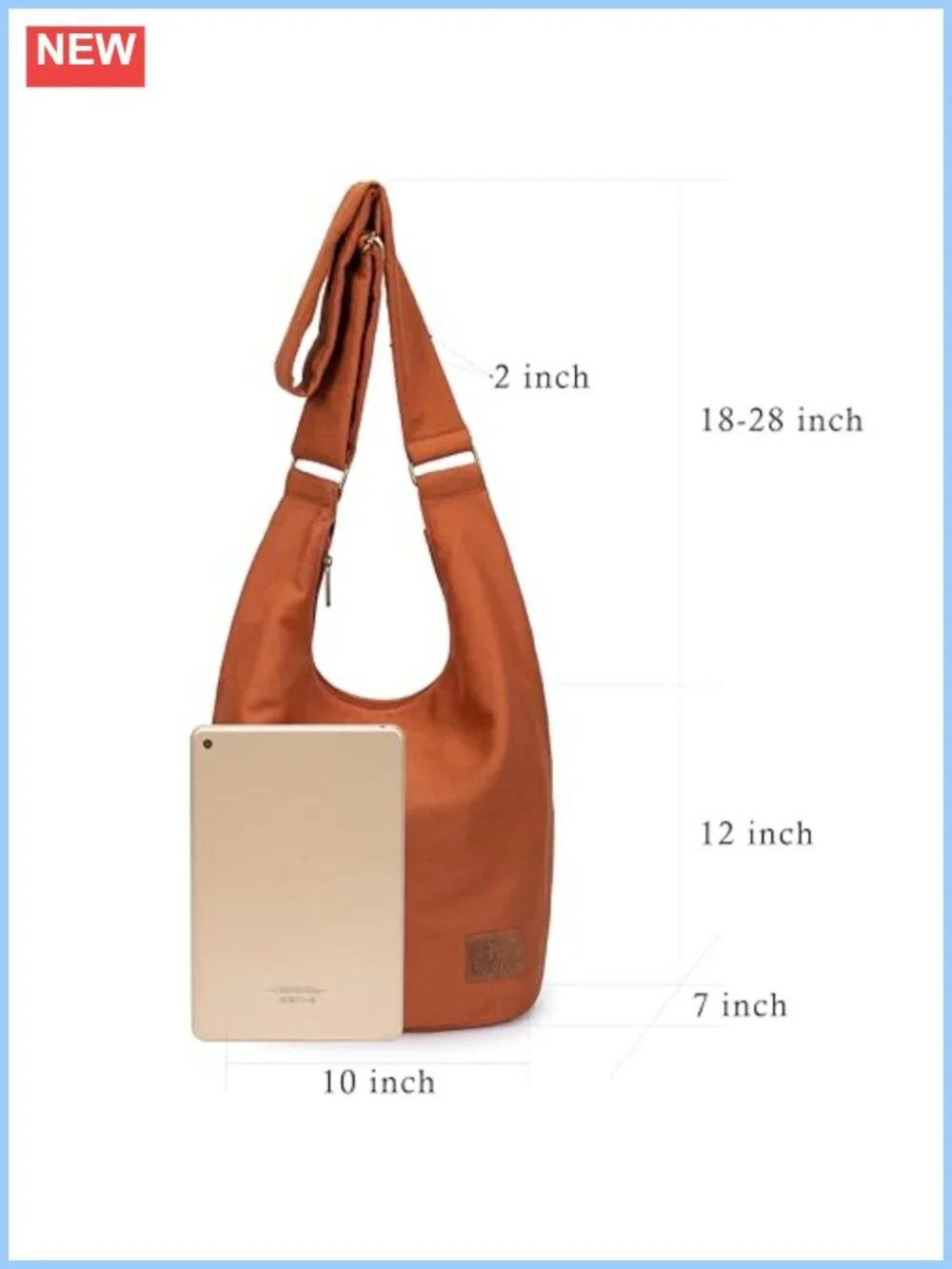 Hobo Canvas Crossbody Bag Large Hippie Sling Shoulder Bag